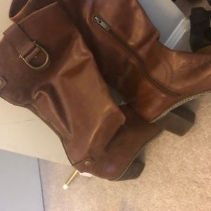 Brown Leather boots.